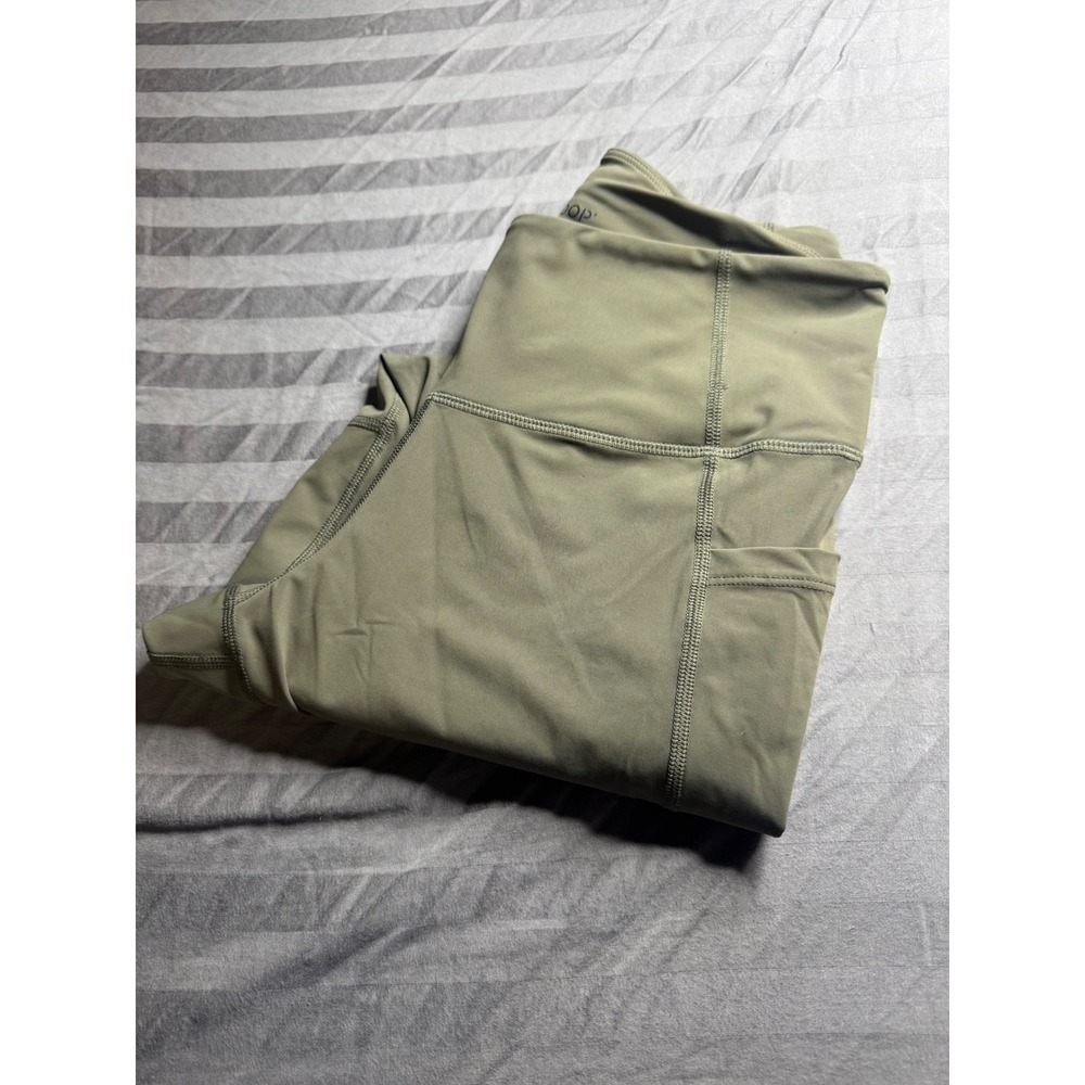 WHOOP Body Any-Wear High-Rise Leggings Olive Green Women's Size M 4.0‎ Pocet